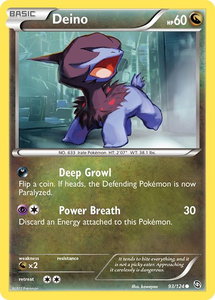 Deino (93) - Dragons Exalted (DRX) #93/124 - Common Pokémon Trading Card