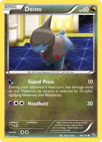 Deino (94) - Dragons Exalted (DRX) #94/124 - Common Pokémon Trading Card