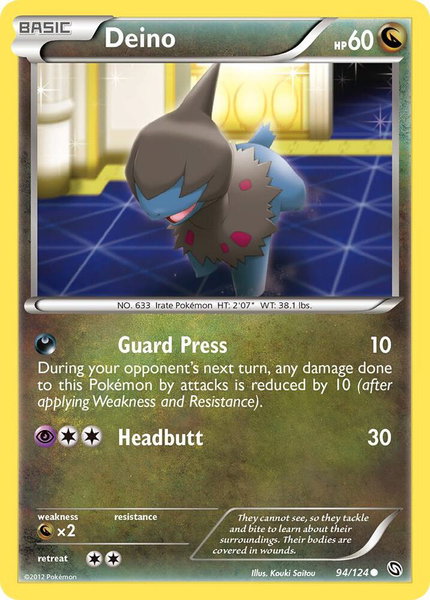 Deino (94) - Dragons Exalted Pokémon trading card