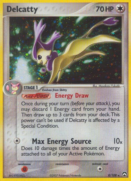 Delcatty trading card from Power Keepers Delcatty - Power Keepers Pokémon trading card