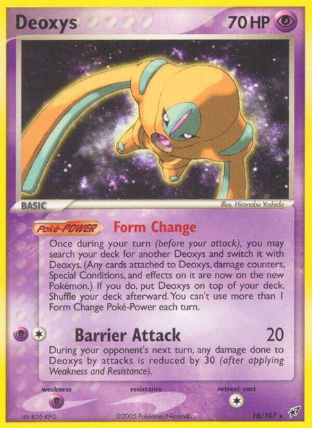 Deoxys (Defense Forme) - Deoxys Pokémon trading card