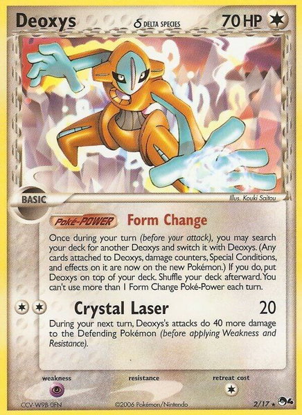 Deoxys (Delta Species) trading card from POP Series 4 Deoxys (Delta Species) - POP Series 4 Pokémon trading card