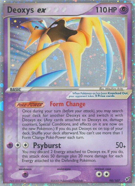 Deoxys ex (Attack Forme) - Deoxys Pokémon trading card