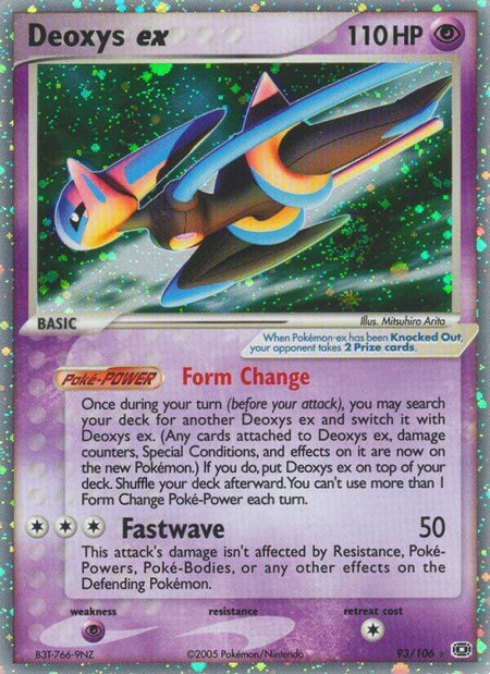 Deoxys ex (Speed Forme) - Emerald Pokémon trading card