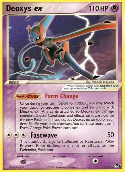 Deoxys ex trading card from POP Series 4 Deoxys ex - POP Series 4 Pokémon trading card