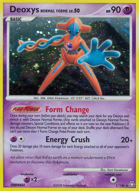 Deoxys Normal Forme - Legends Awakened Pokémon trading card