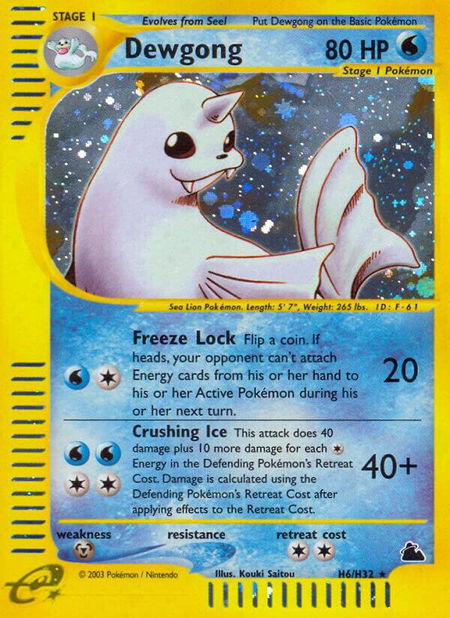 Dewgong (H6) - Skyridge Pokémon trading card