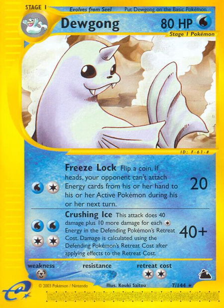 Dewgong (7) - Skyridge Pokémon trading card