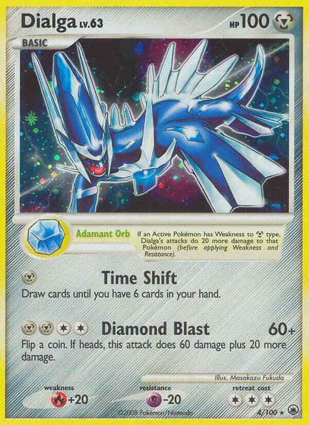 Dialga trading card from Majestic Dawn Dialga - Majestic Dawn Pokémon trading card