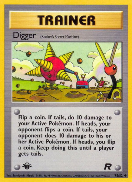 Digger (Rocket's Secret Machine) - Team Rocket Pokémon trading card