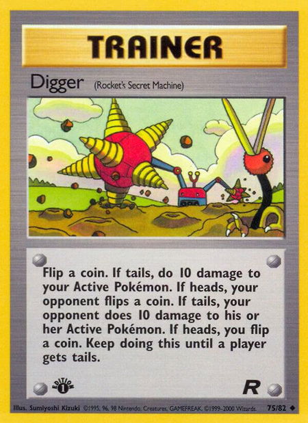 Digger (Rocket's Secret Machine) - Team Rocket Pokémon trading card
