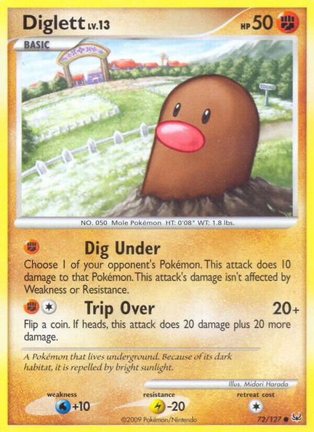 Diglett - Platinum Pokémon trading card