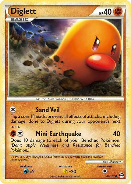 Diglett - Triumphant Pokémon trading card