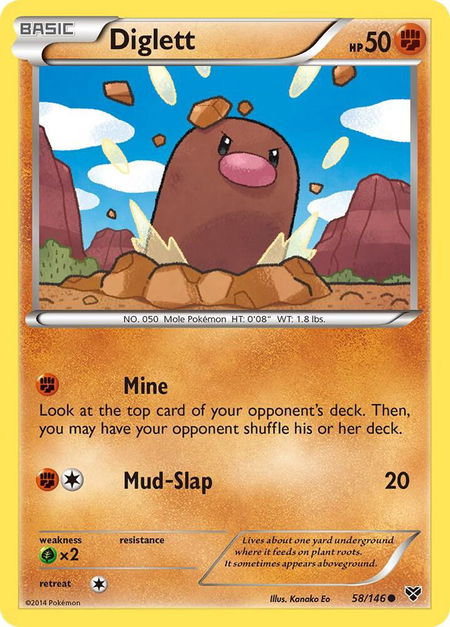Diglett - XY Base Set Pokémon trading card