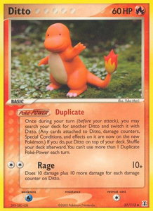Ditto - 037/113 (Charmander) - Delta Species (DS) #37/113 - Uncommon Pokémon Trading Card