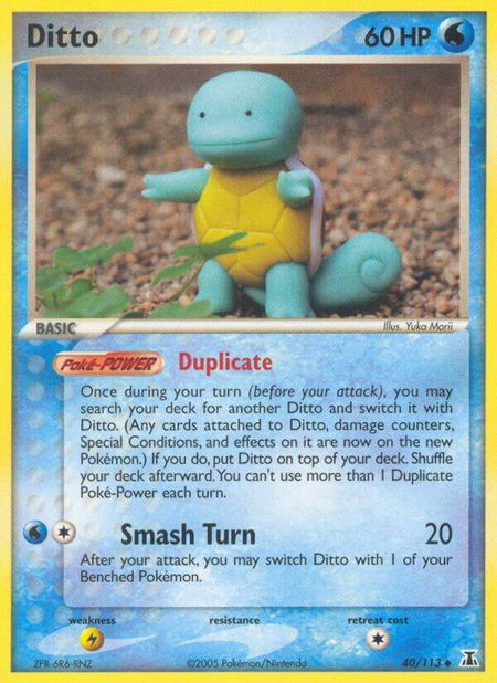 Ditto - 040/113 (Squirtle) - Delta Species Pokémon trading card
