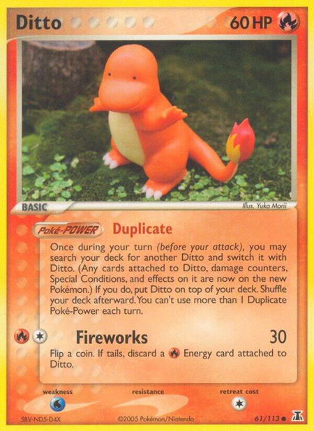 Ditto - 61/113 (Charmander) - Delta Species Pokémon trading card