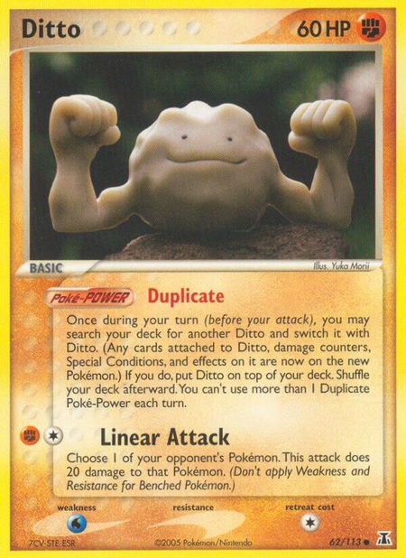 Ditto (Geodude) - Delta Species Pokémon trading card