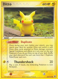 Ditto - 63/113 (Pikachu) - Delta Species (DS) #063/113 - Common Pokémon Trading Card