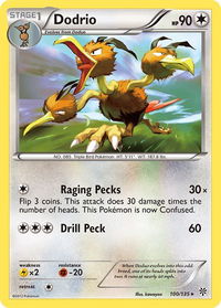 Dodrio - Plasma Storm (PLS) #100/135 - Rare Pokémon Trading Card