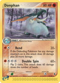 Donphan - Ruby and Sapphire (RS) #17/109 - Rare Pokémon Trading Card