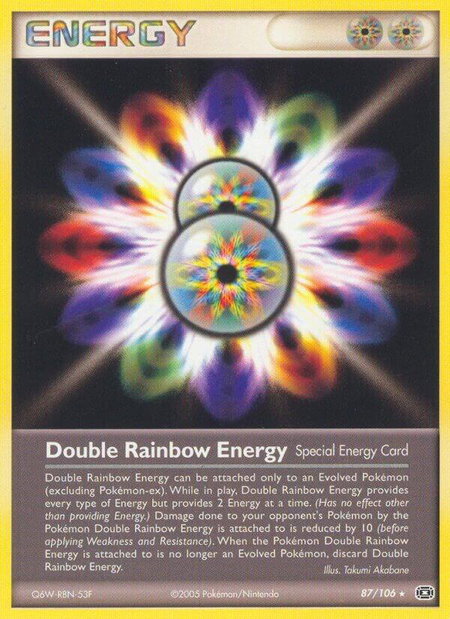 Double Rainbow Energy - Emerald Pokémon trading card