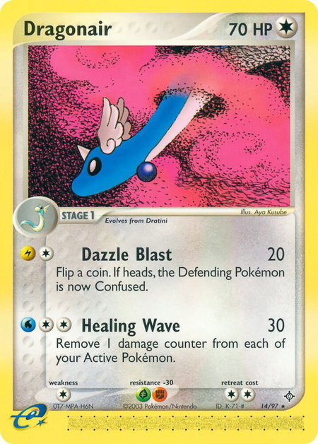 Dragonair - 14/97 trading card from Dragon Dragonair - 14/97 - Dragon Pokémon trading card