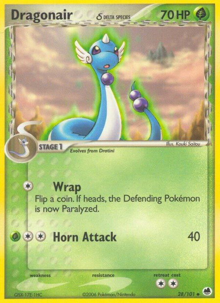 Dragonair (Delta Species) - Dragon Frontiers Pokémon trading card