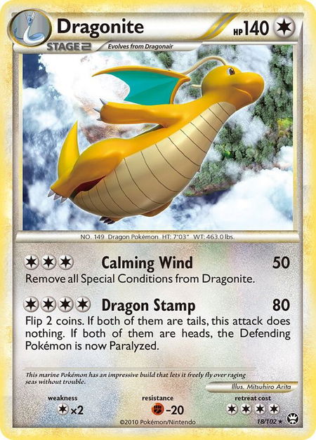 Dragonite - Triumphant Pokémon trading card