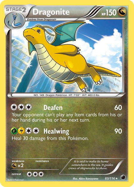 Dragonite - Plasma Freeze Pokémon trading card