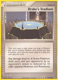 Drake's Stadium - Power Keepers (PK) #72/108 - Uncommon Pokémon Trading Card