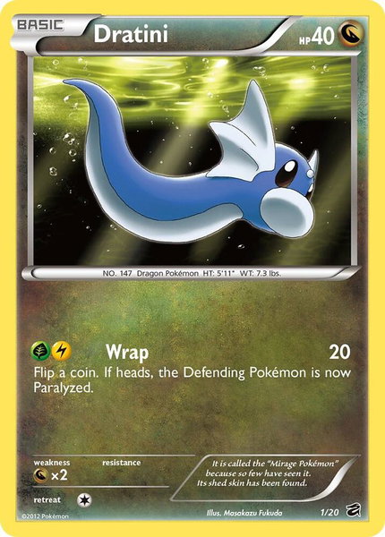 Dratini (1) trading card from Dragon Vault Dratini (1) - Dragon Vault Pokémon trading card