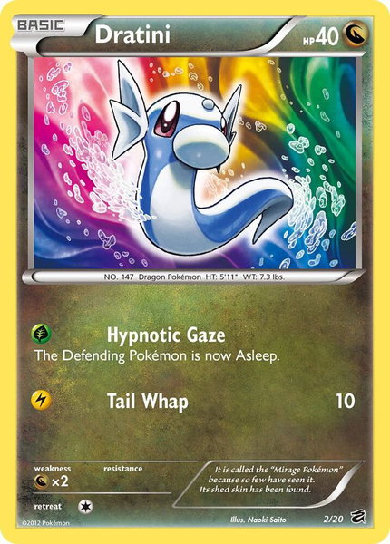 Dratini (2) trading card from Dragon Vault Dratini (2) - Dragon Vault Pokémon trading card