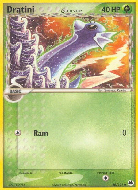 Dratini (Delta Species) - Dragon Frontiers Pokémon trading card