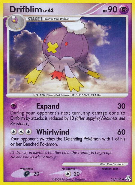 Drifblim - Legends Awakened Pokémon trading card