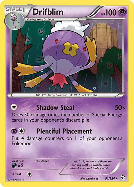 Drifblim - Dragons Exalted Pokémon trading card