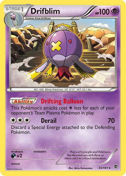 Drifblim - Plasma Blast Pokémon trading card