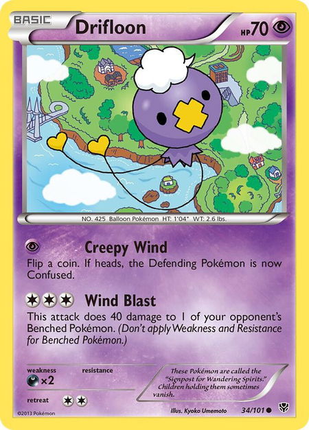 Drifloon - Plasma Blast Pokémon trading card