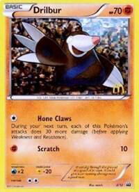 Drilbur - 8/12 - McDonald's Promos 2012  #008/012 - Rare Pokémon Trading Card