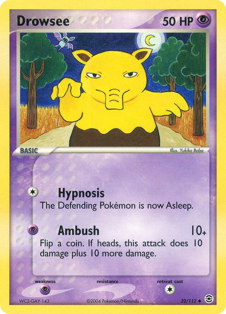 Drowsee - FireRed & LeafGreen Pokémon trading card