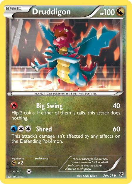Druddigon - Plasma Blast Pokémon trading card