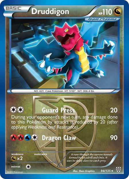Druddigon (Team Plasma) - Plasma Storm Pokémon trading card