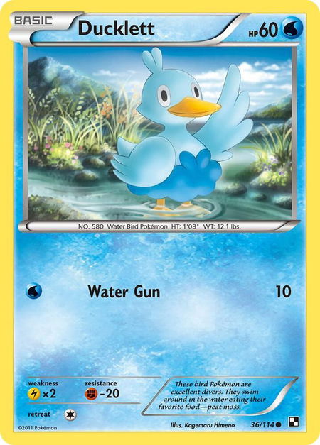 Ducklett - Black and White Pokémon trading card