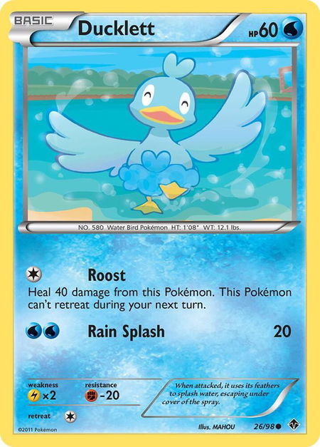 Ducklett - Emerging Powers Pokémon trading card