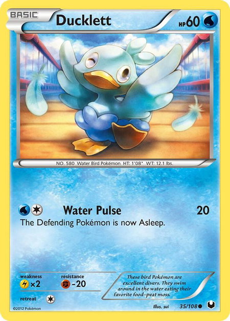 Ducklett - Dark Explorers Pokémon trading card