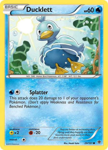 Ducklett - Plasma Blast Pokémon trading card