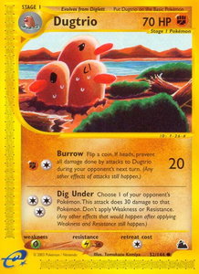 Dugtrio - Skyridge (SK) #052/144 - Common Pokémon Trading Card