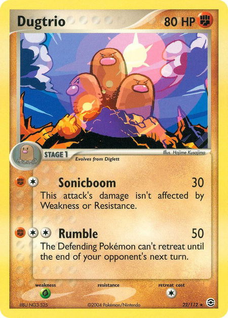 Dugtrio - FireRed & LeafGreen Pokémon trading card
