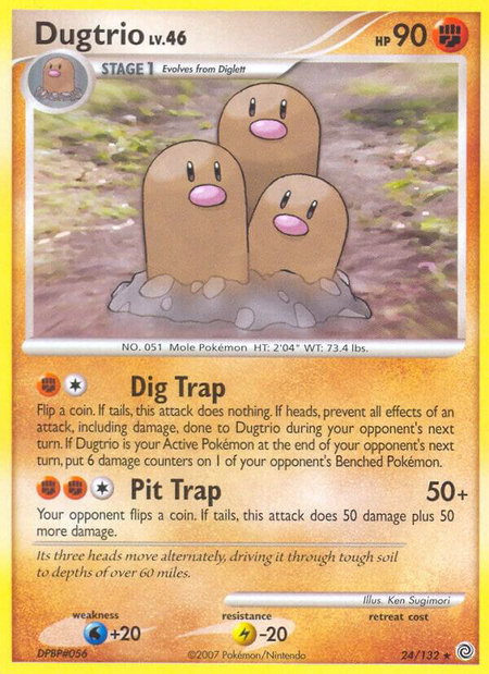 Dugtrio - Secret Wonders Pokémon trading card
