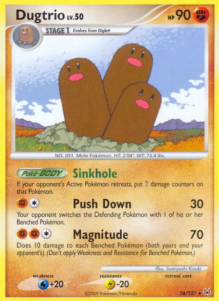 Dugtrio - Platinum Pokémon trading card